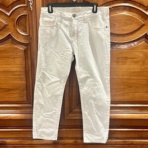 Current Elliot White Boyfriend Jeans Size 26